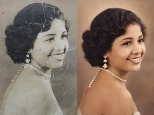 老照片焕新 - 修复珍贵回忆. AI portrait style preview.